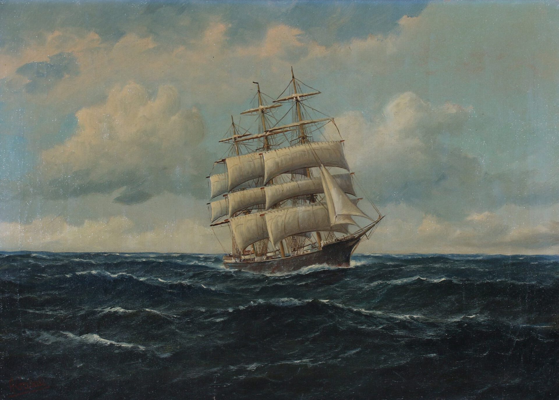 Verkocht Alfred Gabali Schip op zee